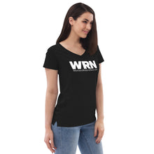 Cargar imagen en el visor de la galería, Women’s V-Neck Tee White Logo
