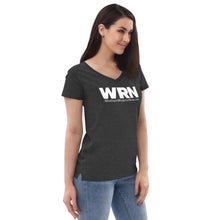 Load image into Gallery viewer, Women’s V-Neck Tee White Logo
